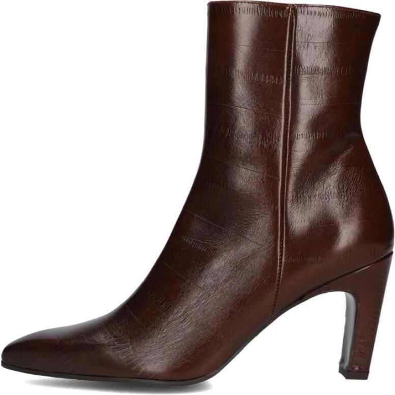 ZINDA Enkellaarsjes Dames 3203 Leer Bordeaux
