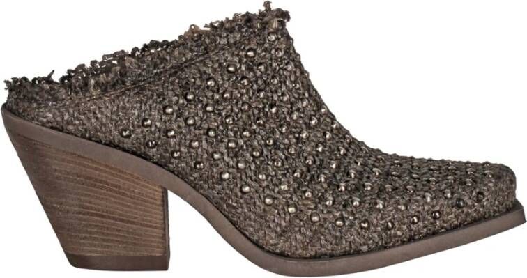 Zoe Raffia Texaanse Sandaal met Studs