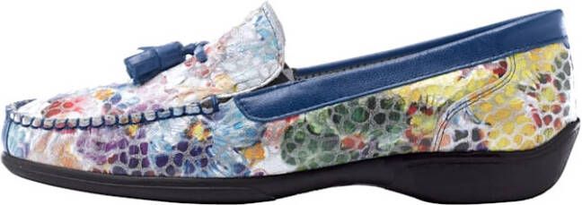 Naturläufer Mocassin met karakteristieke mocassinnaad Blauw Multicolor