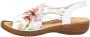 Rieker Sandaaltje Met gekruiste elastische banden Multicolor Wit - Thumbnail 3