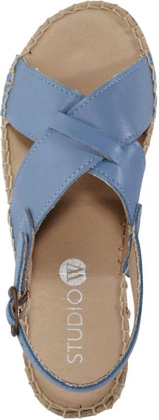 Studio W Sandaaltje in trendy espadrillestijl Lichtblauw