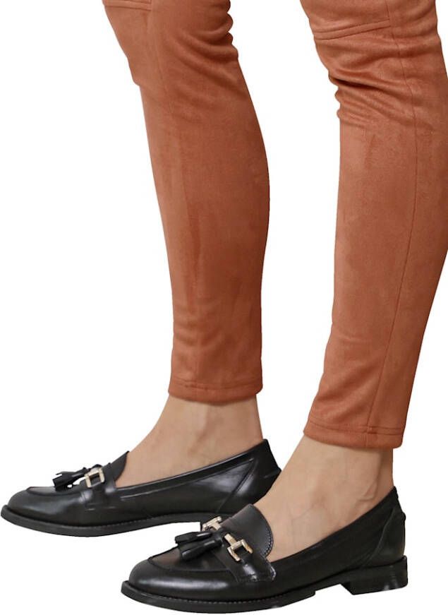 Studio W Loafer met leren sierkwastje Zwart