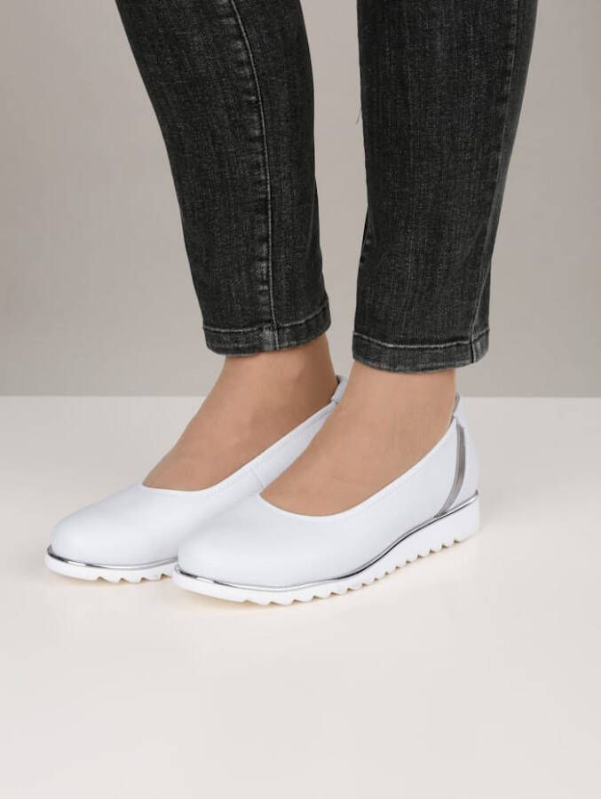 Waldläufer Ballerina met lichte EVA-zool Wit