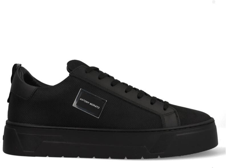 Antony Morato Metal Bold Sneakers Zwart Leer Heren Zwart - Foto 2
