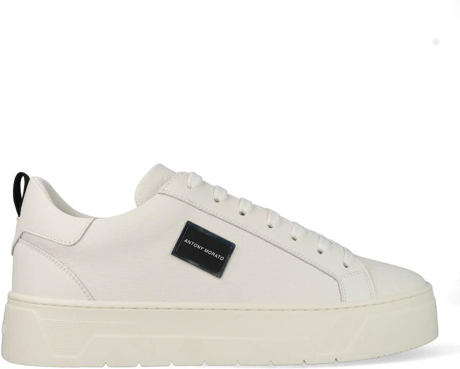 Antony Morato Heren Sneakers Bold Animal Mmfw01715 Leren Lage sneakers Wit - Foto 2