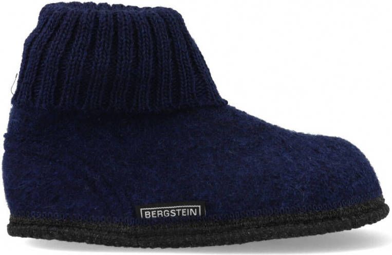 Bergstein Cozy Sloffen Pantoffels voor en kinderen 100% Zuiver sc wol Dark Blue - Foto 9