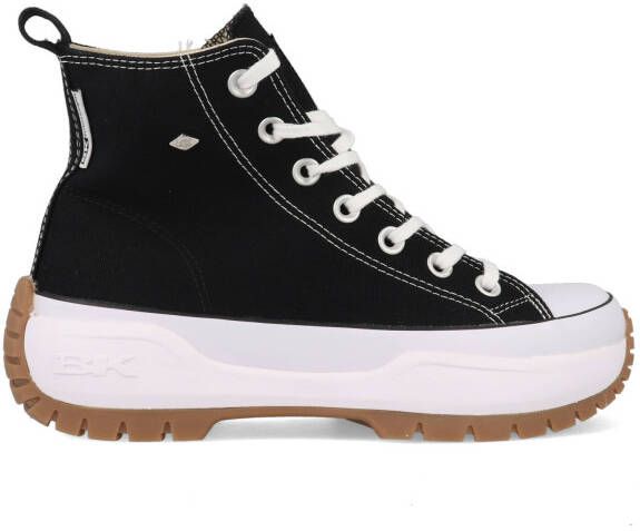 British Knights Kay Mid Fly canvas plateau sneakers zwart - Foto 3