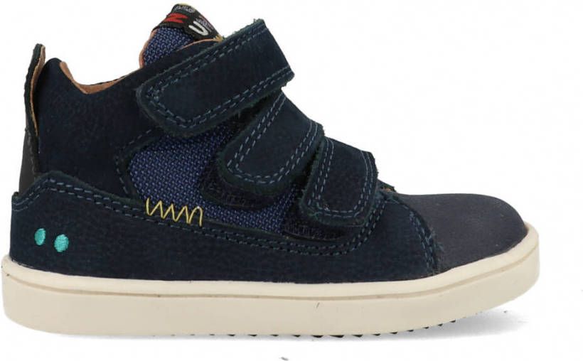 BunniesJR Bunnies JR Patrick Pit Hoge Sneakers Blauw Leer Klittenband - Foto 2