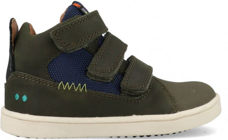 BunniesJR Bunnies JR Patrick Pit Hoge Sneakers Blauw Groen Leer Klittenband - Foto 2