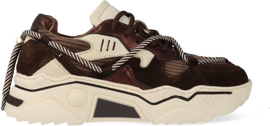 DWRS Sneakers Jupiter Corduroy Donker Bruin Off White - Foto 2