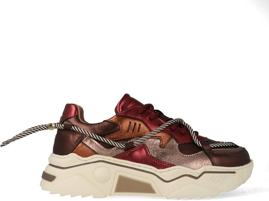 DWRS Sneakers Jupiter Donkerbruin Bordeaux Rood - Foto 2