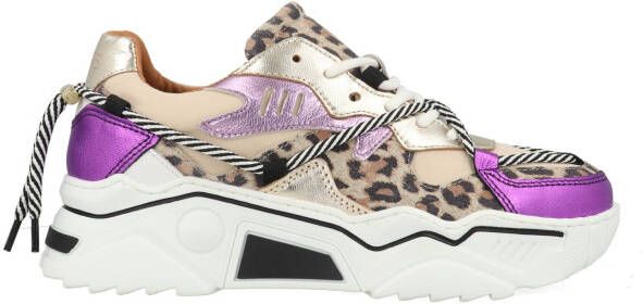 Dwrs Dames Sneakers Jupiter Leopard Sand purple Zand - Foto 2