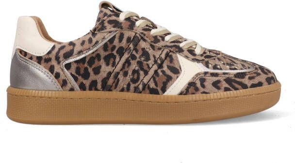 DWRS The label DWRS Dames Sneakers Beige Leer Leopard