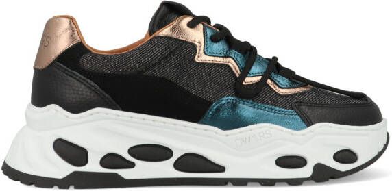 DWRS LABEL DWRS Neptunus denim sneakers Zwart Leer Lage sneakers Dames - Foto 3