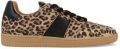 Dwrs Dames Sneakers Poona Leopard black Cognac - Bruin