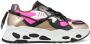 Dwrs Dames Sneakers Saturnus Neon pink black Multi - Thumbnail 2