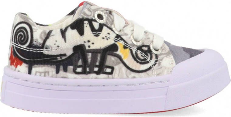 Go Banana&apos;s Sneakers GB22SWHITECHAM-L Wit Grijs