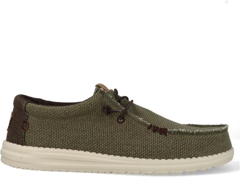 HEYDUDE Instappers Walli Braided Burnt HD40003-3CI Groen