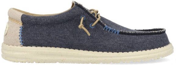 HEYDUDE Instappers Wally Coastline Jute HD40952-410 Blauw