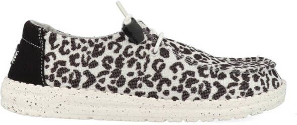 HEYDUDE Instappers Wendy Leopard HD40735-097 Zwart Grijs