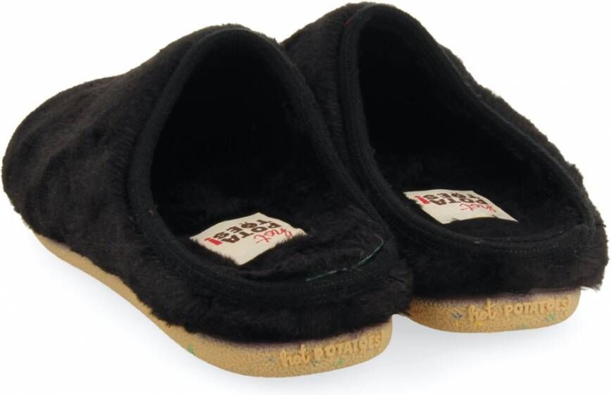 Hot Potatoes kids pantoffels Zwart Imitatiebont 36 - Foto 6