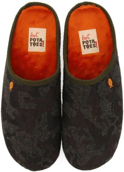 Hot Potatoes Pantoffels Forchach 64670 Khaki Groen