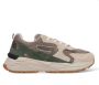 Hub Dames Lage sneakers Chunky zool Grid S48 Beige Suède - Thumbnail 3