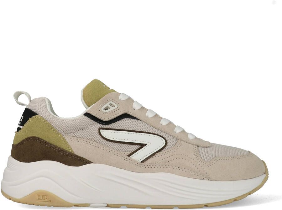 Hub Glide light bone white dark olive Suede Heren - Foto 9