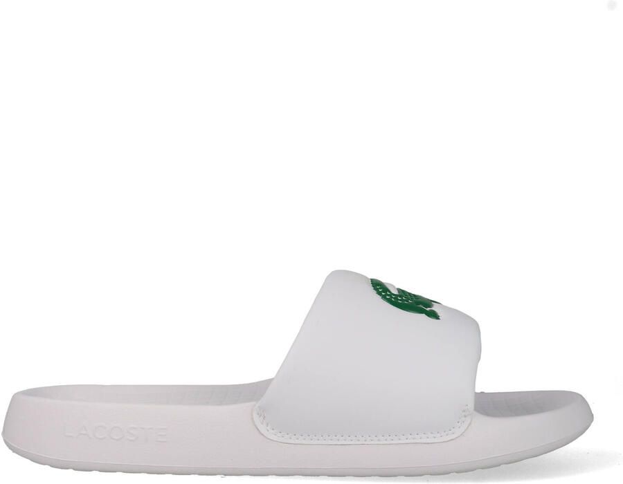 Lacoste Slippers Serve Slide 1.0 749CMA002108261-WHT GRN Wit Groen - Foto 3