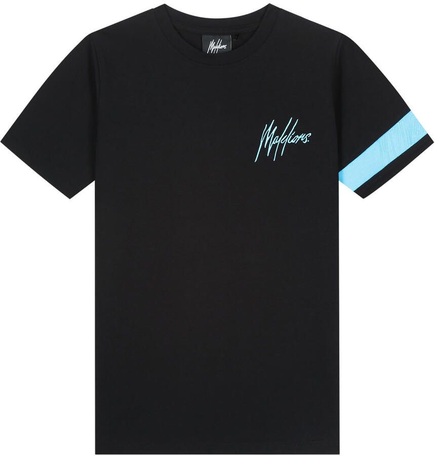 Malelions Junior Captain T-Shirt Zwart Blauw