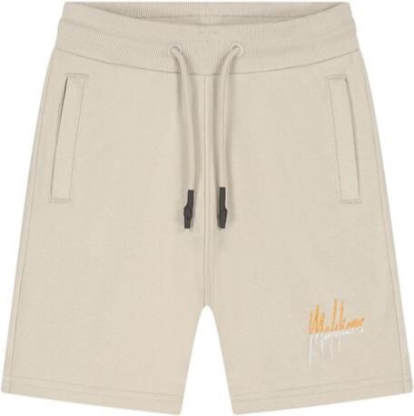 Malelions Junior Split Shorts Beige Oranje