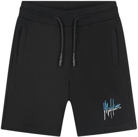 Malelions Junior Split Shorts Zwart Blauw