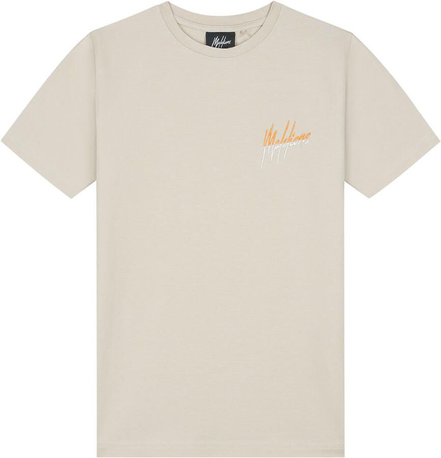 Malelions Junior Split T-Shirt Beige Oranje