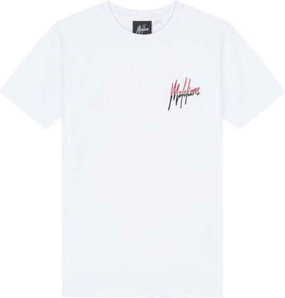 Malelions Junior Split T-Shirt Wit Rood