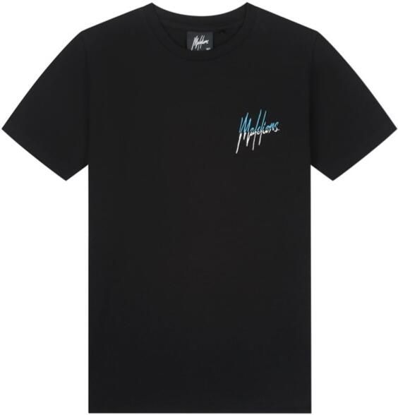 Malelions Junior Split T-Shirt Zwart Blauw