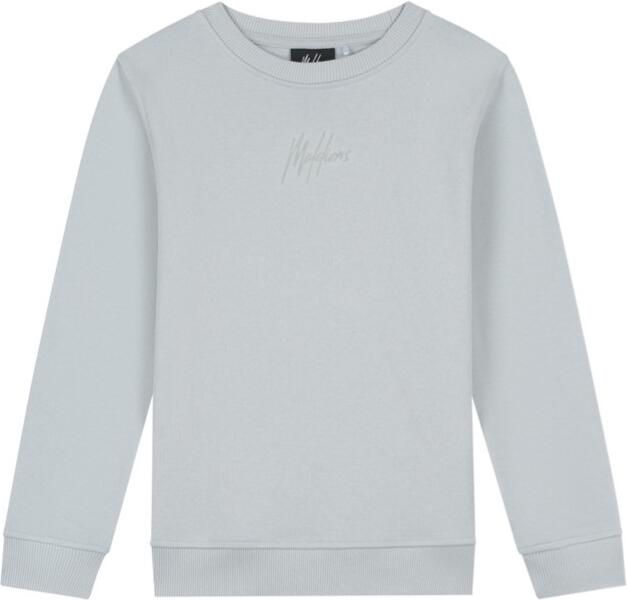 Malelions Junior Striped Signature Sweater Grijs