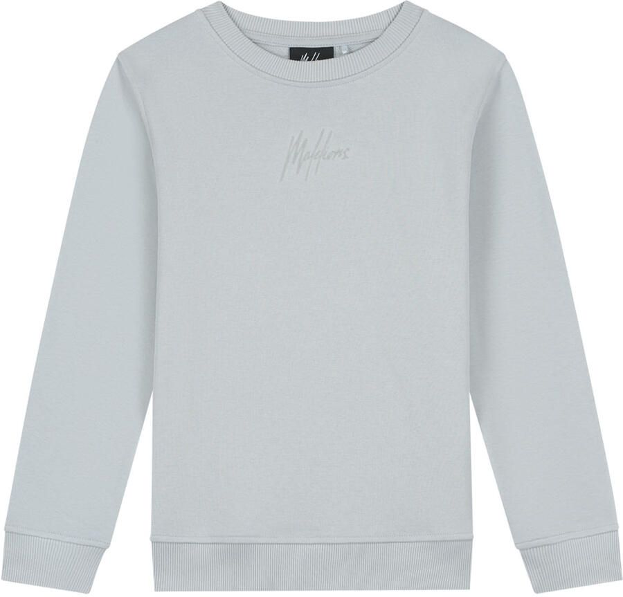 Malelions Junior Striped Signature Sweater Grijs