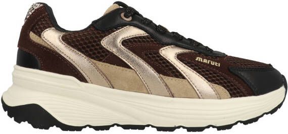 Maruti Dora Sneakers Dames Leren Sneaker Bruin - Foto 6