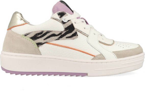 Maruti Lage sneakers Alfie wit suède ponyhaar Multicolor Dames
