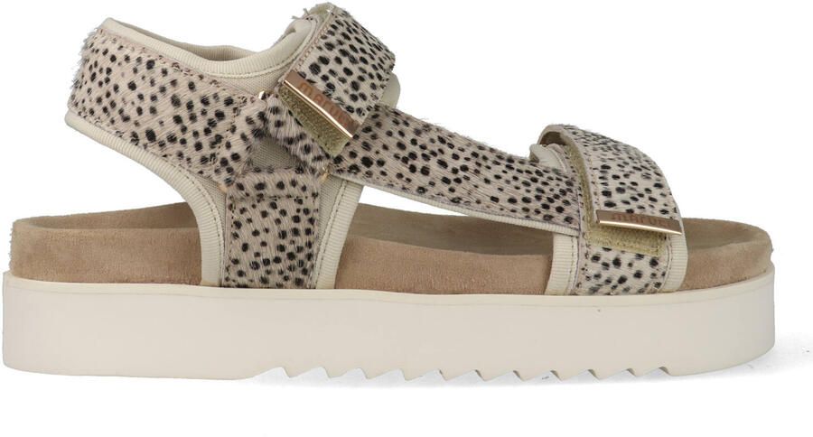 Maruti Dames Sandalen met hak Beau Beige Ponyhair Plateauzool - Foto 11