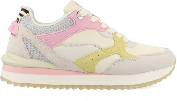Maruti Dawn Sneakers Geel White Yellow Pink Zebra