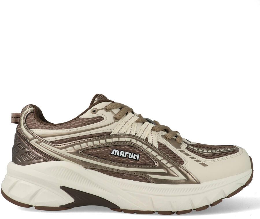 Maruti Nola Leather Offwhite V78 Sneakers Bruin Brons Wit Leer en Mesh Dames Bruin Brons Wit - Foto 19