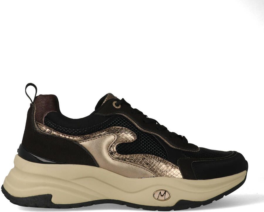 Mexx Palma Ora chunky imitatieleren sneakers zwart bruin - Foto 12