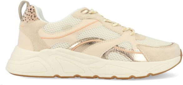 POSH by Poelman KAE Dames Sneakers Beige Met Combinatie - Foto 5
