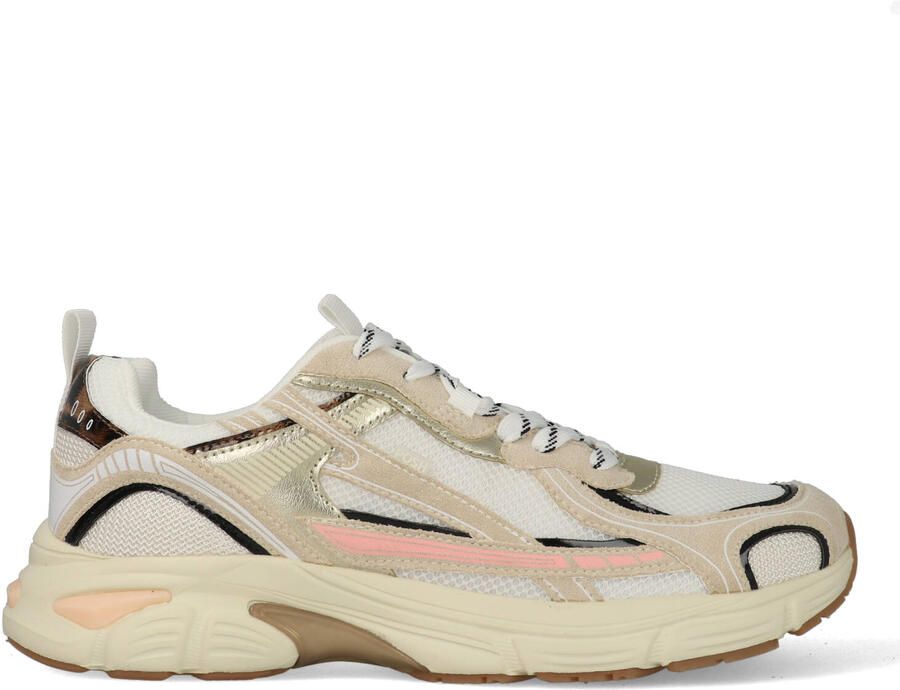 POSH by Poelman HARPER Dames Sneakers Wit met gouden combinatie - Foto 2