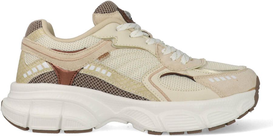 POSH by Poelman LISE Dames Sneakers Beige met combinatie - Foto 3