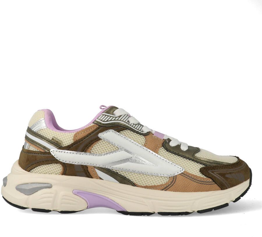 POSH by Poelman Ginny sneakers groen ecru lila - Foto 4