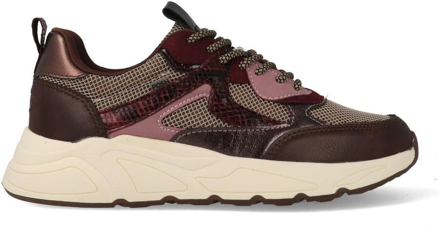 POSH by Poelman Sneakers Kiki 523 Rood Grijs Bruin Beige - Foto 9