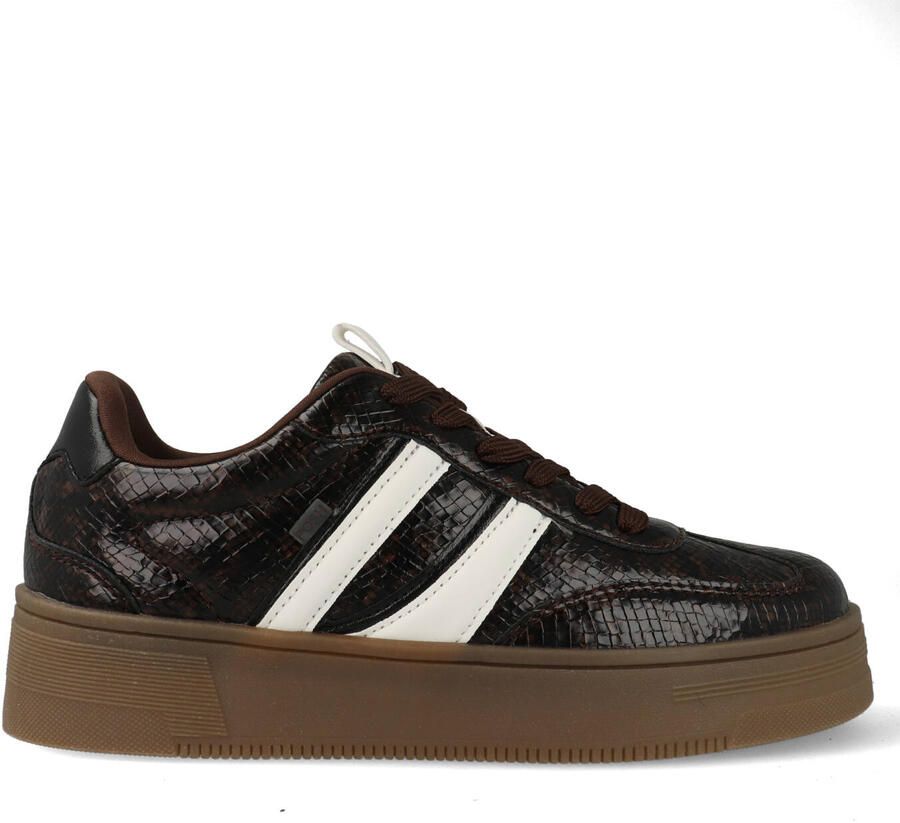 POSH by Poelman LILLY Dames Sneakers Donker bruin - Foto 5