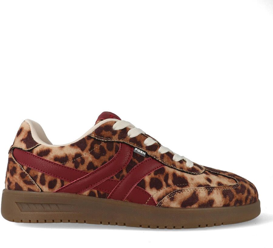 POSH by Poelman Sneakers Megan 39 Beige Bruin Bordeaux Rood - Foto 5